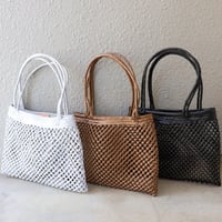 【合成パルマ】  透かし編みメッシュトート L