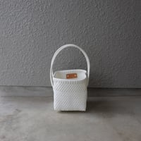 【プラスチック】 TSUKIJI キューブバスケット ホワイト