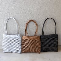 【合成パルマ】  透かし編みメッシュトート S