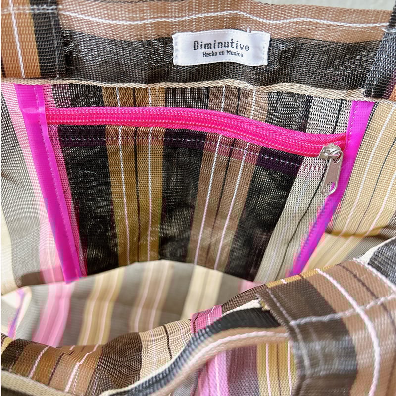 メッシュ】 クロスボディ ブラウン・ベージュ系 | Diminutivo