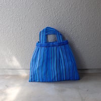 【メッシュ】 プリーツトート S マルチカラー ブルー系 COMB.2