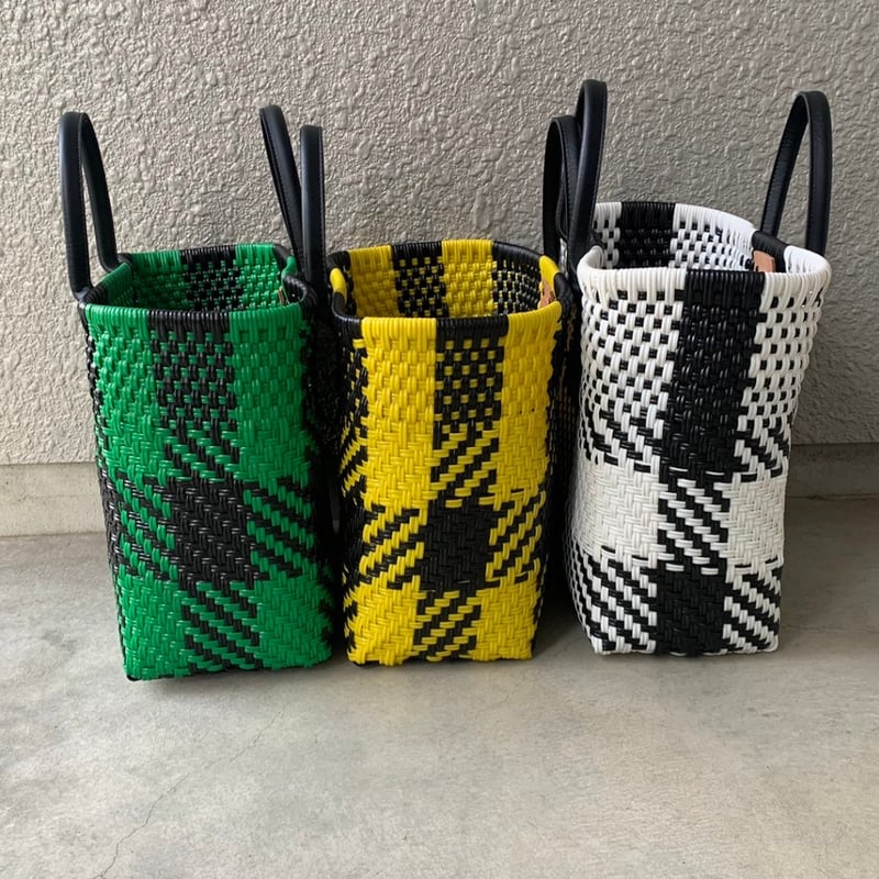 プラスチック】TSUKIJI ビックチェック フェイクレザーハンドル