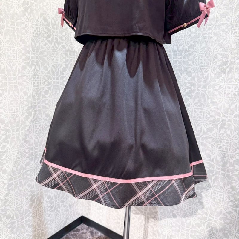 Amavel】 Chouchou Check セットアップ風セーラーワンピース/126170