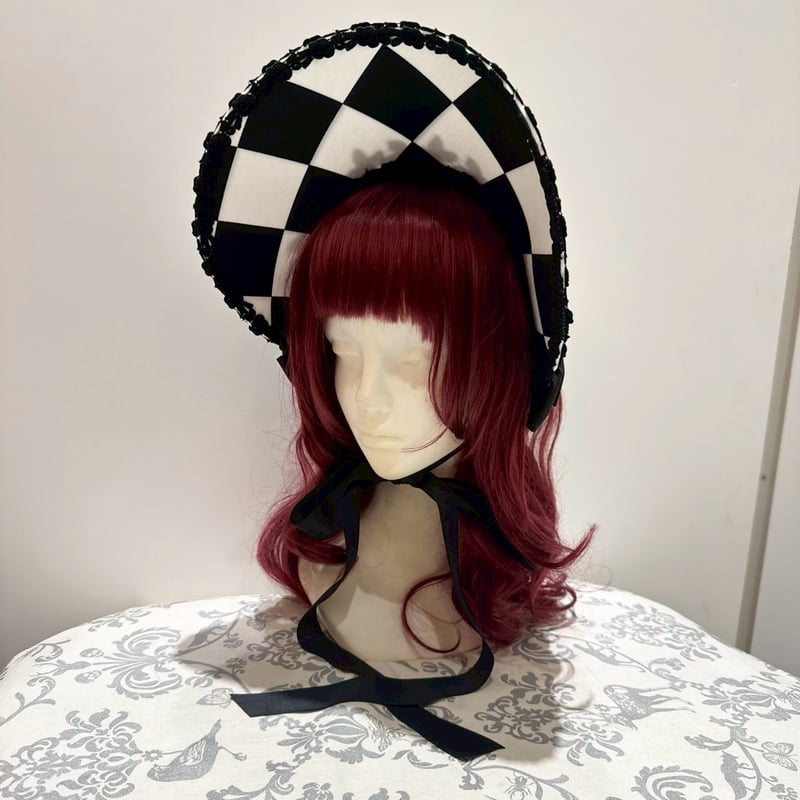 Enchantlic Enchantilly】ダイヤ柄ハーフボンネット/012-702-98