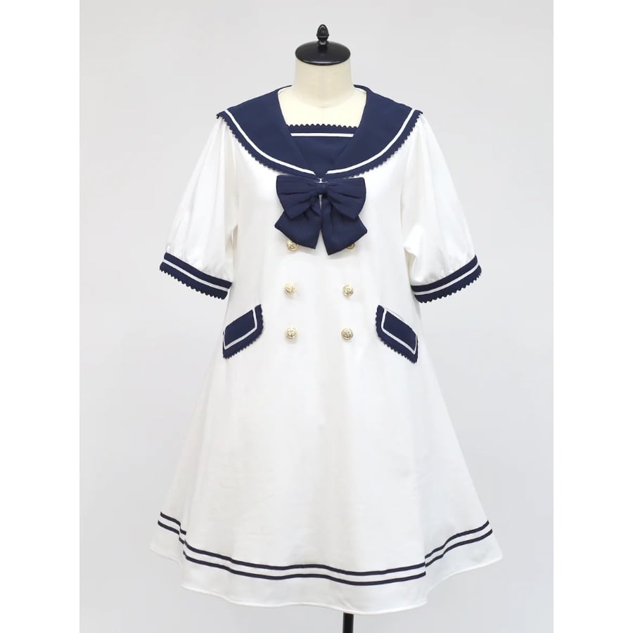 新品☞サウスケープゴルフ　マリンテイストセーラーカラー●ひんやり長袖ニット セーラーカラー マリンセーター - 古着屋グレープフルーツ