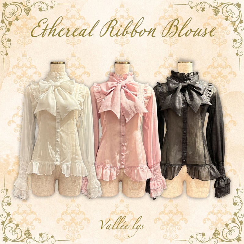 ATELIER-PIERROT】ヴァレリス Ethereal Ribbon Blouse/V