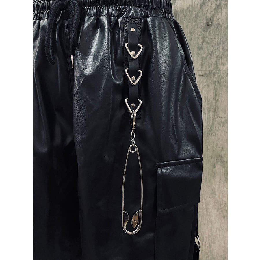 希少 美品 ナットエンペラー リード付き レザー パンツ113P▲ 希少 美品 ナットエンペラー リード付き レザー パンツ113P△
