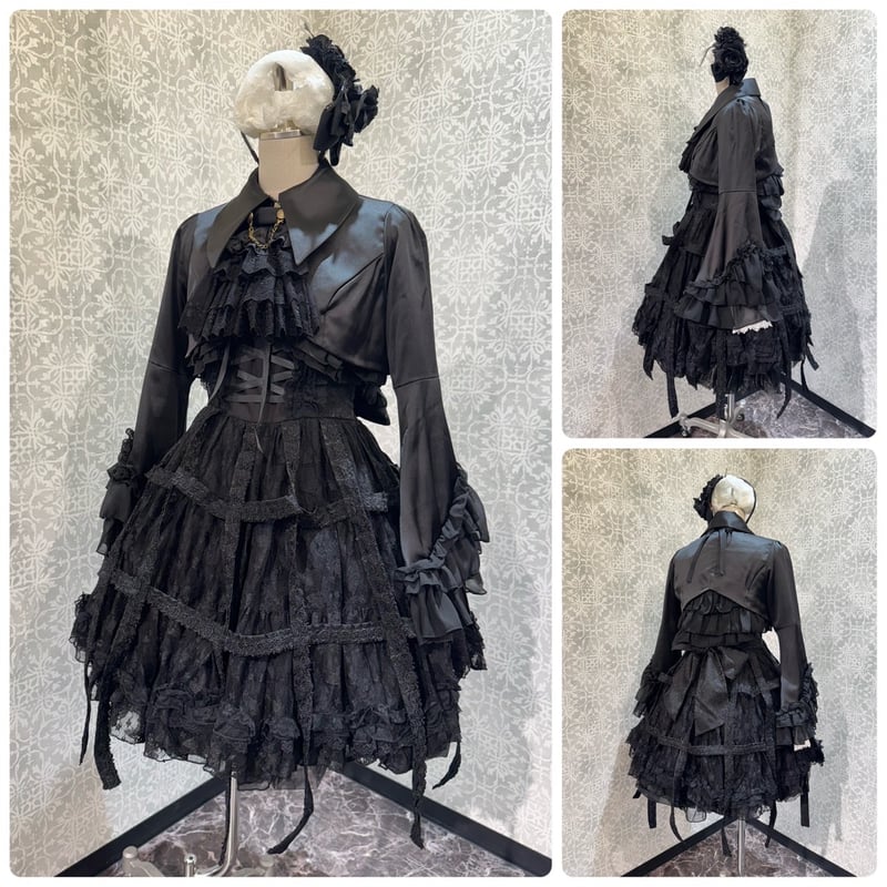 h.NAOTO】Rose Bird Cage Dress/CNF34-0067 BK/M |