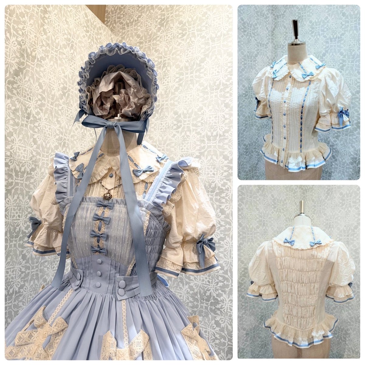 星箱Works】ドリーミング・ティーパーティー はしごレースブラウス 