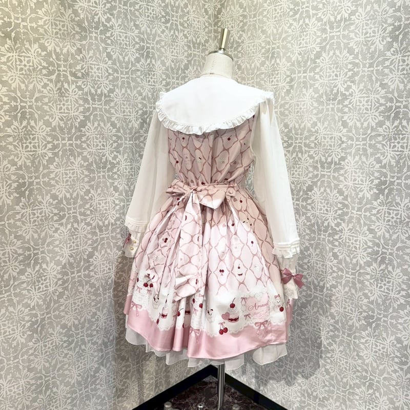 新品♡アマベル♡Sweet Whipプリントワンピ♡ブラウン♡リボンノベルティ付 Sweet Whip プリントワンピース （9295740043495）– Amavel
