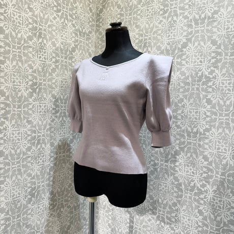 【Amavel】Feminine Vintage モノグラムニットトップス/124510328