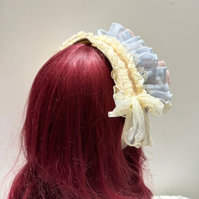 星箱Works】フェリ・ドウ・ロンド レースシフォンヘッドドレス  