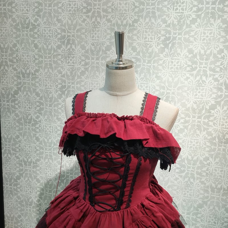 き*さ様 ATELIER PIERROT コルセットワンピース ボルドー ATELIER-PIERROT】onette Gauze Jumperskirt/VOP-2