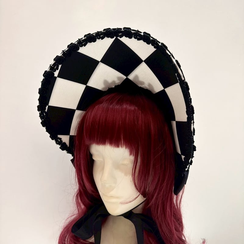 Enchantlic Enchantilly】ダイヤ柄ハーフボンネット/012-702-98