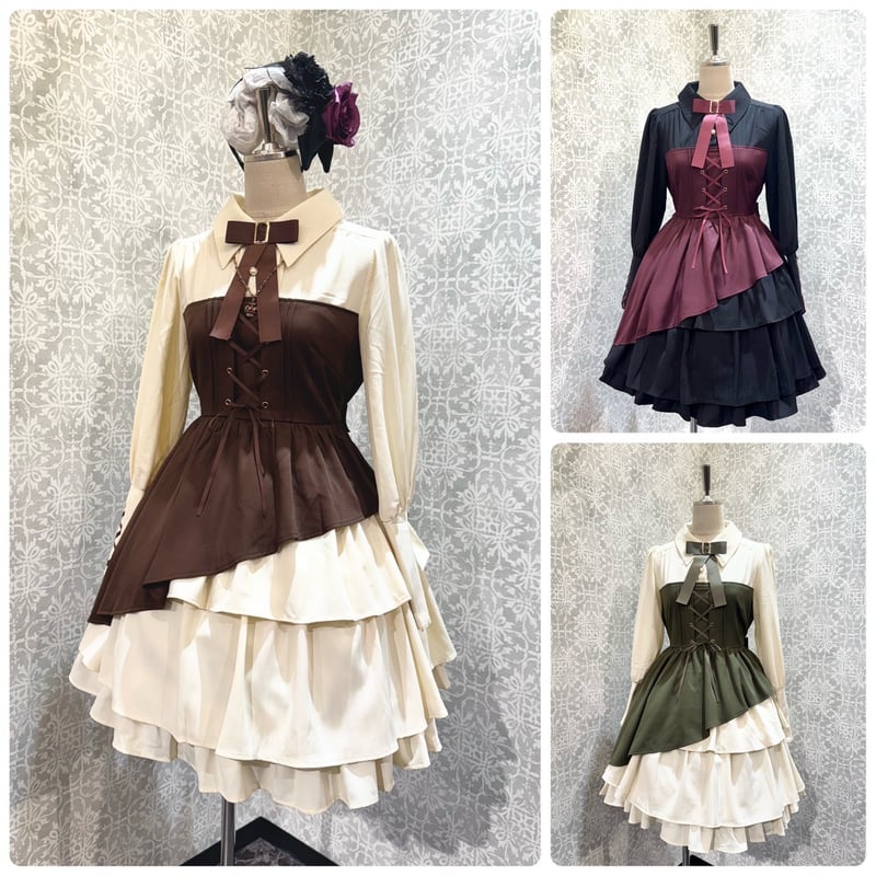 Amavel　レイヤード風ティアードワンピース　ボルドー レイヤード風ティアードワンピース – Amavel（アマベル）公式サイト