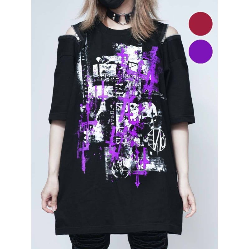 SEXPOTReVeNGe】Shoulder Zip Original Cutsew Dir