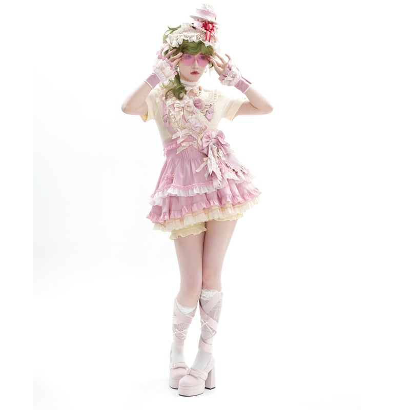 星箱ワークス シャンティクリーム・パティスリー ワンピース 星箱Works】シャンティクリーム・パティスリー エプロン風
