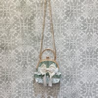 【星箱Works】桃源華 タッセルリボンがま口バッグ/A24D02514