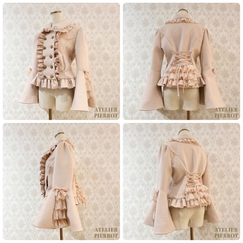 ATELIER-PIERROT】Aletta(アレッタ)ショートコート/size.2/TCT ATELIER-PIERROT】Aletta(アレッタ)ショートコート/size.2/TCT