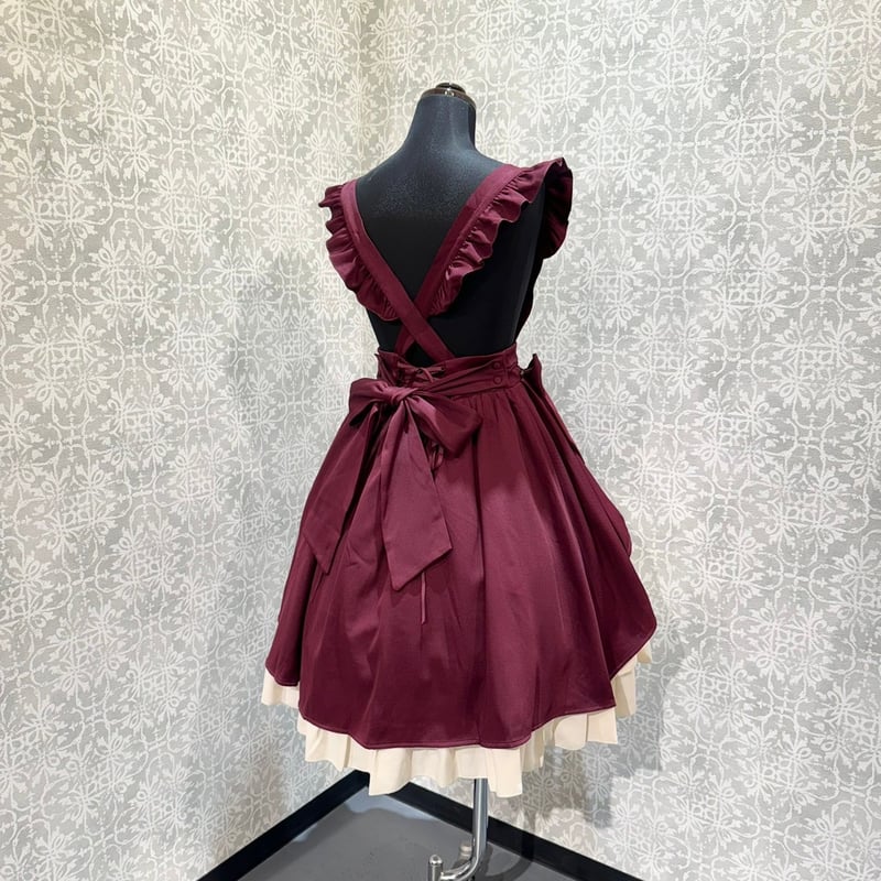 Amavel Bears Closet ティアードラッフルスカート ボルドー