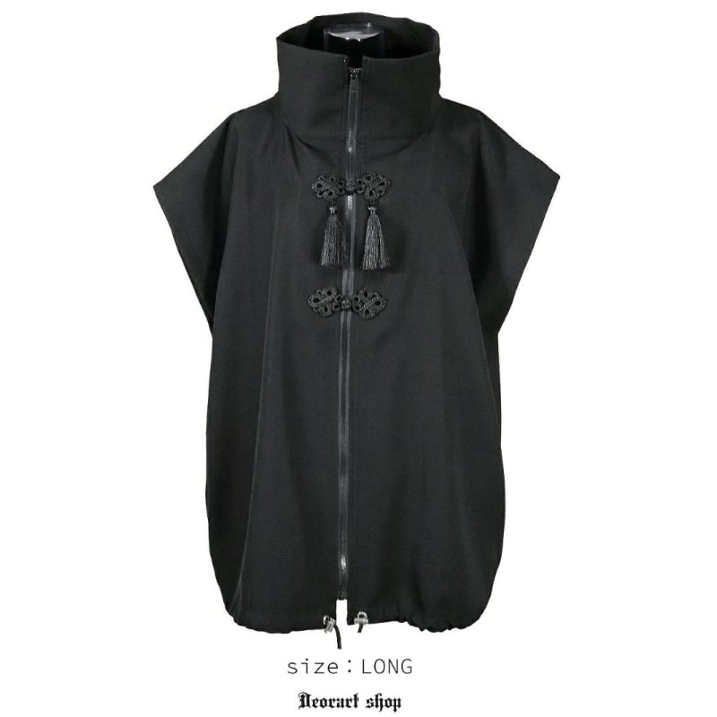 Deorart】 【GOTH CHINA】チャイナ・中華ボタン ジレ ベスト[無地]（DRT