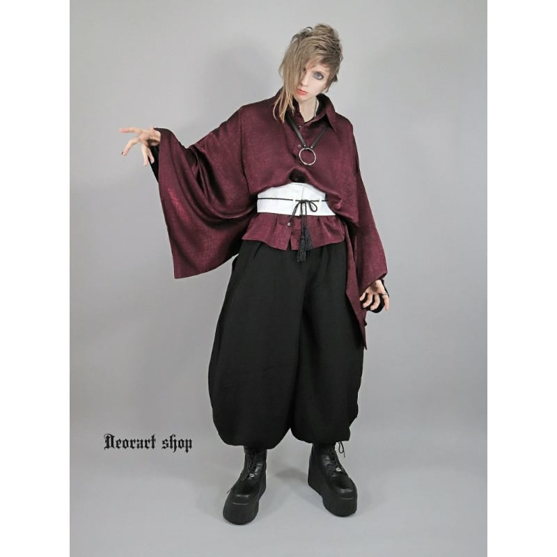 Deorart】 ジャガード柄・KIMONO袖・ドレスシャツ【 着物袖・振袖