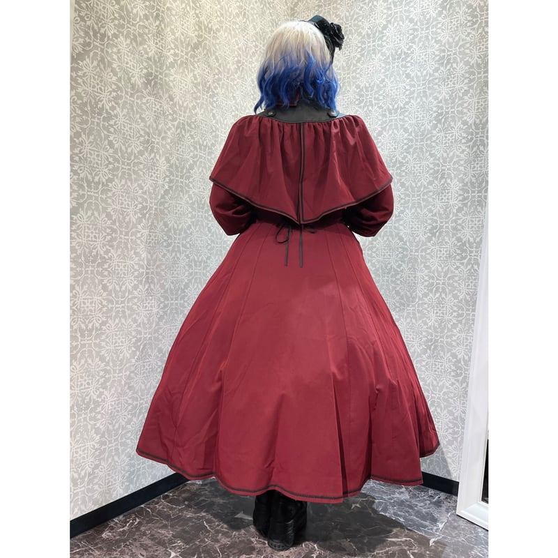 星箱Works】【Fashion Show】帝黒式典 ケープ付ロングワンピース【お