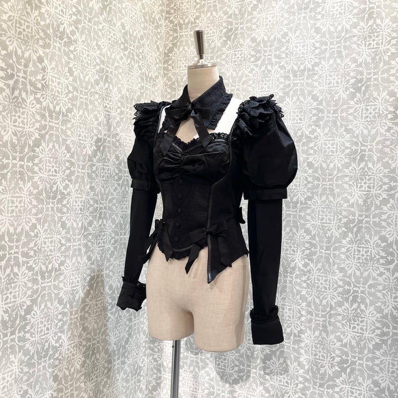 【最終値下げ】星箱works 真夜中の囁き 2wayトップス スカートセット 黒 星箱Works】 真夜中の囁き 2wayトップス/P22113310【お取り寄せ