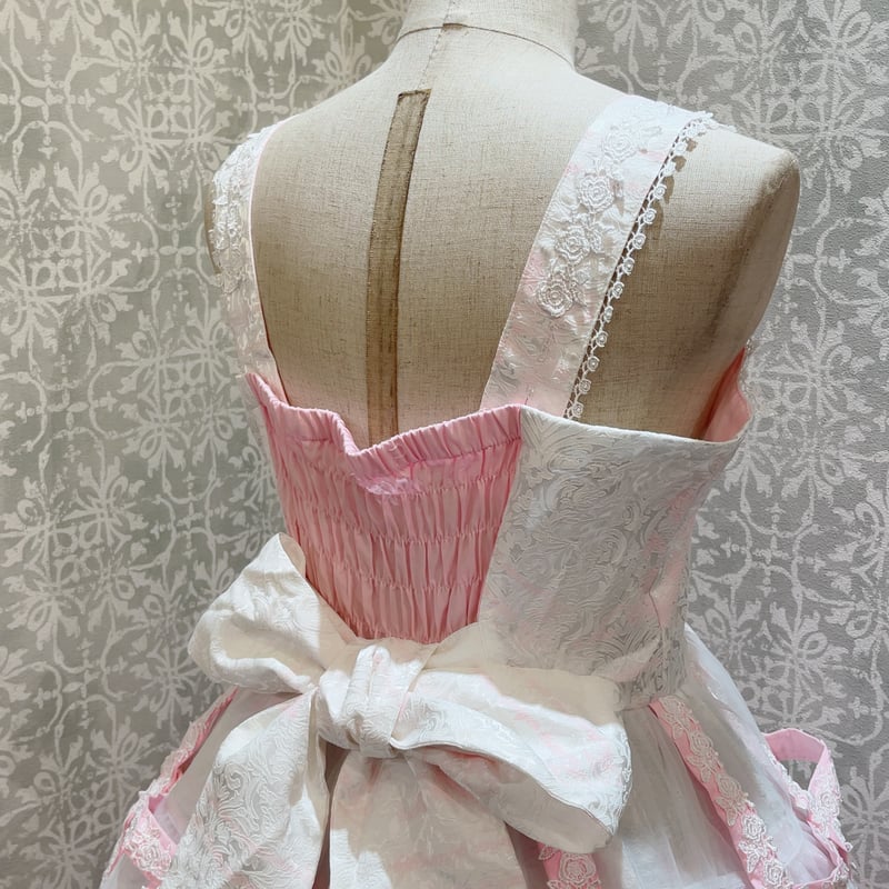h.NAOTO】Sweet Strawberry Alice Bird Cage Dress