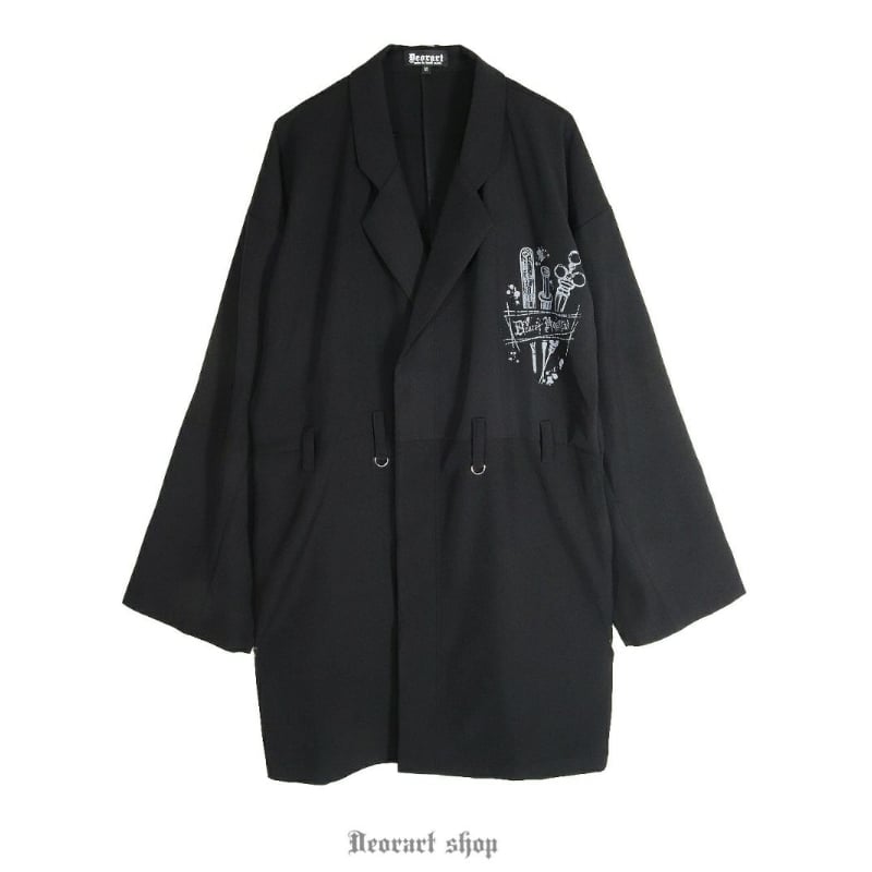 公式よりお得！[ディオラート・ホスピタル] ロング・ドクターコート ブラックM Deorart】[ディオラート・ホスピタル] ロング・ドクターコート