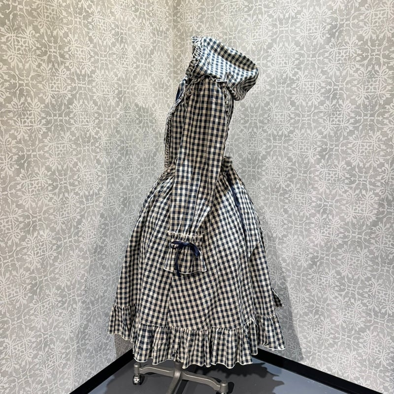 星箱Works】シーソルトマキアート デニムチェック リボンワンピース