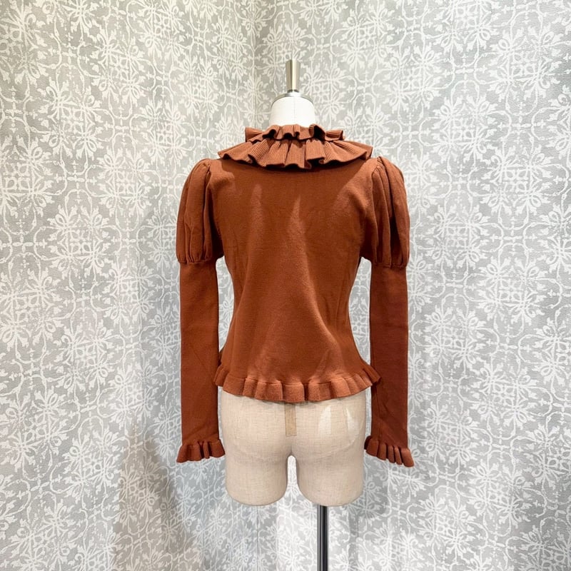 星箱Works】たっぷりフリルのパフスリーブニット/O38113259 | KIST ONL