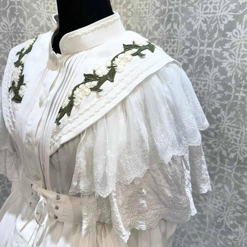 星箱Works】スズランの谷 モチーフレースワンピース(白・Mサイズ  