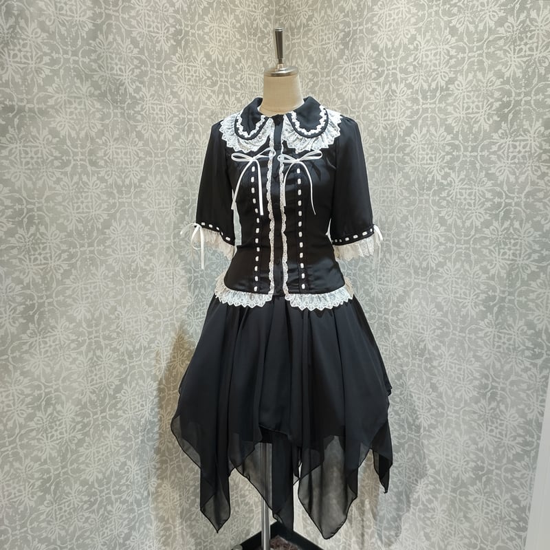 ATELIER-PIERROT ドットコルセットスカート 黒×白 ATELIER-PIERROT ドットコルセットスカート 黒×白 ATELIER-PIERROT