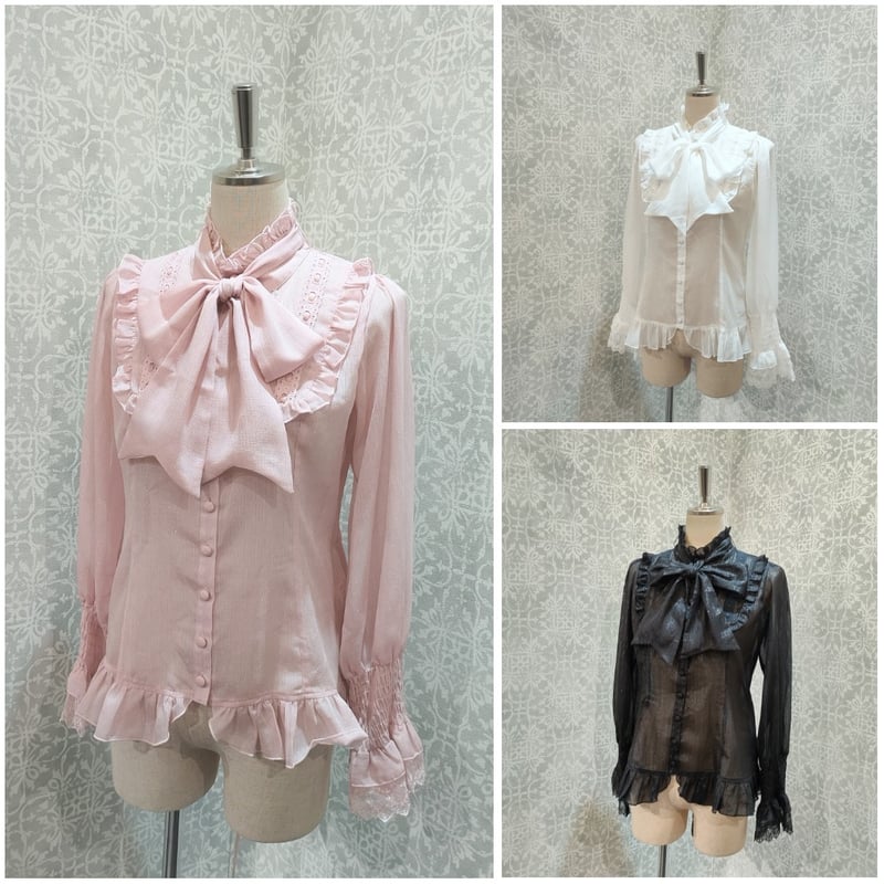 ATELIER-PIERROT】ヴァレリス Ethereal Ribbon Blouse/V
