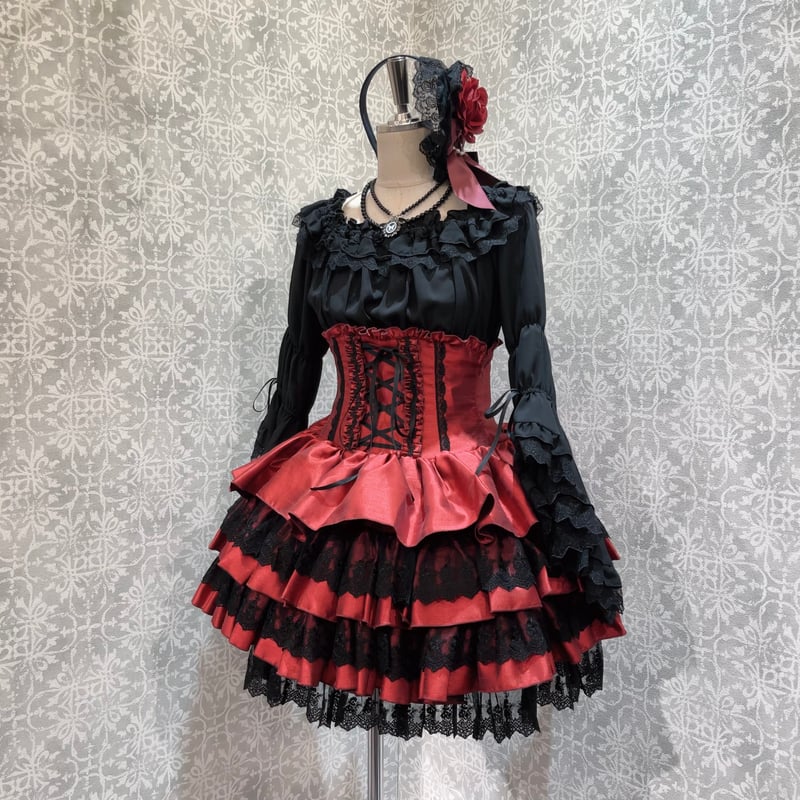 ATELIER PIERROT ミニコルセットスカート ボルドー ATELIER-PIERROT】Mini Corset Skirt【サイズ2、3/プラスサイ