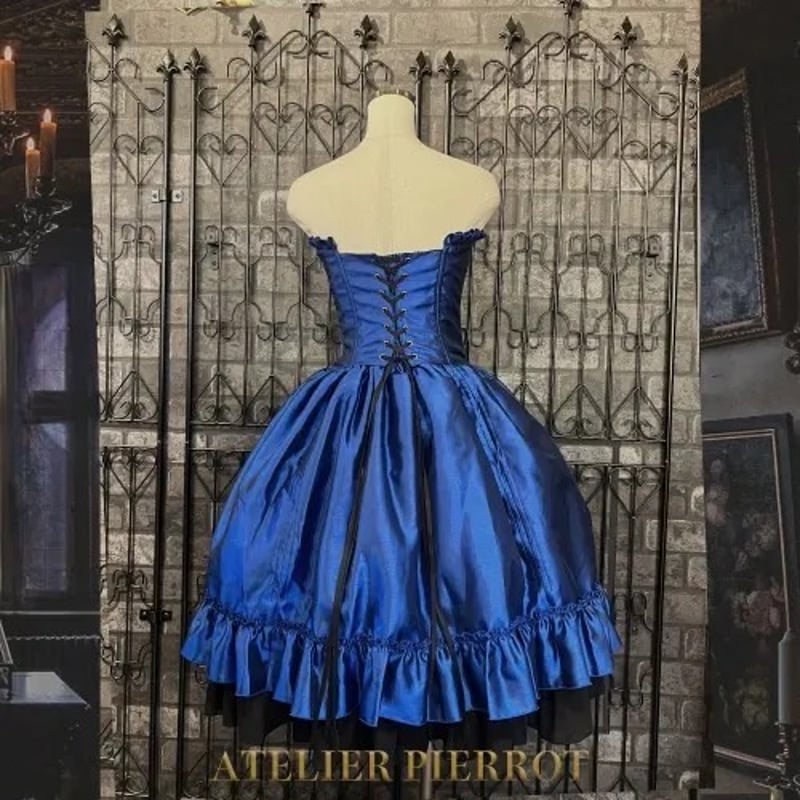 ATELIER PIERROT Bustle Corset Dress ネイビー ATELIER PIERROT】Bustle Corset Dress/GOP-01 | K