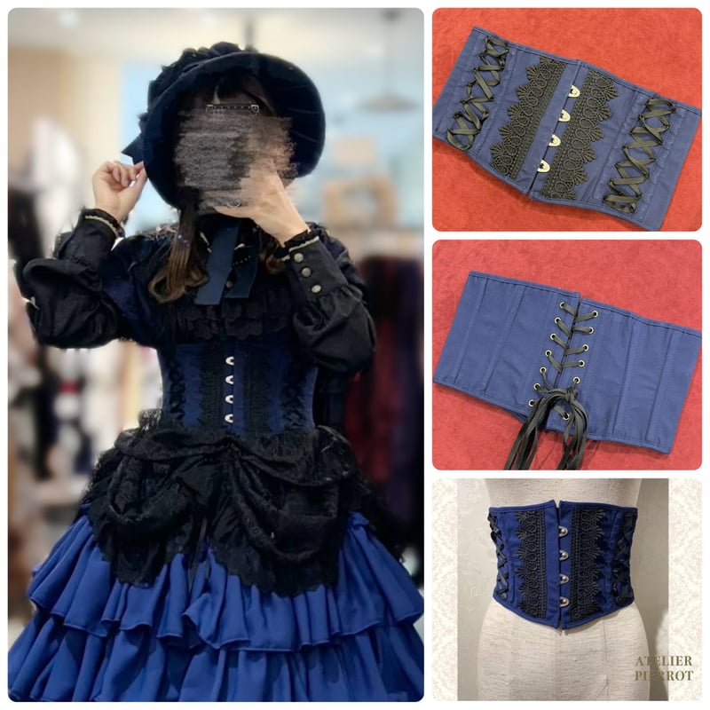 ATELIER-PIERROT】-Blooming Rose- ショートコルセット/TPC- ATELIER-PIERROT】-Blooming Rose- ショートコルセット/TPC-
