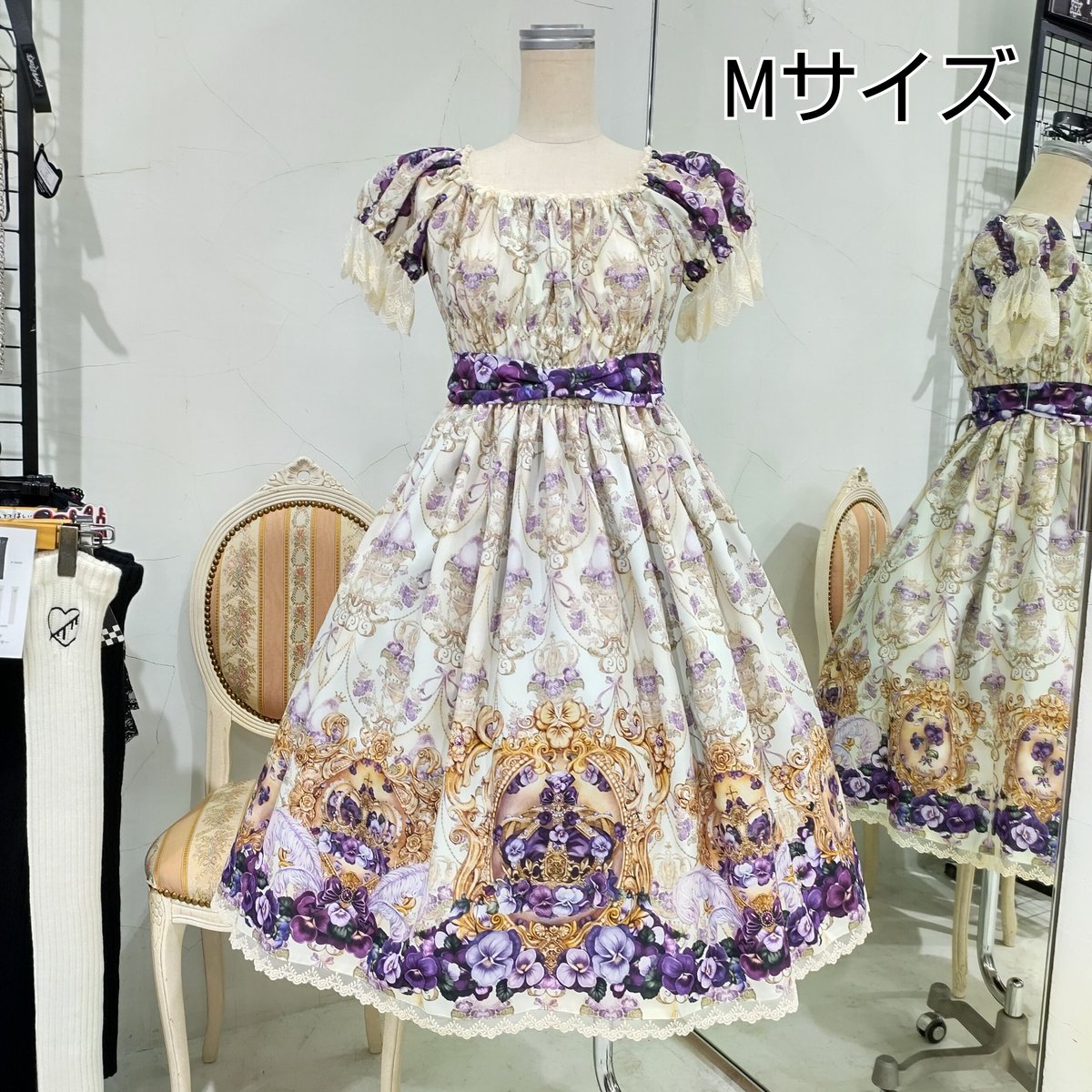 新品 アンシャンテリックアンシャンテリー すみれ姫の王冠ワンピース Lサイズ