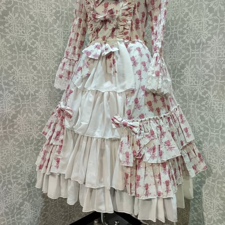 【ATELIER-PIERROT】Rosy Bouquet Dress <サイズ2>/TOP3055