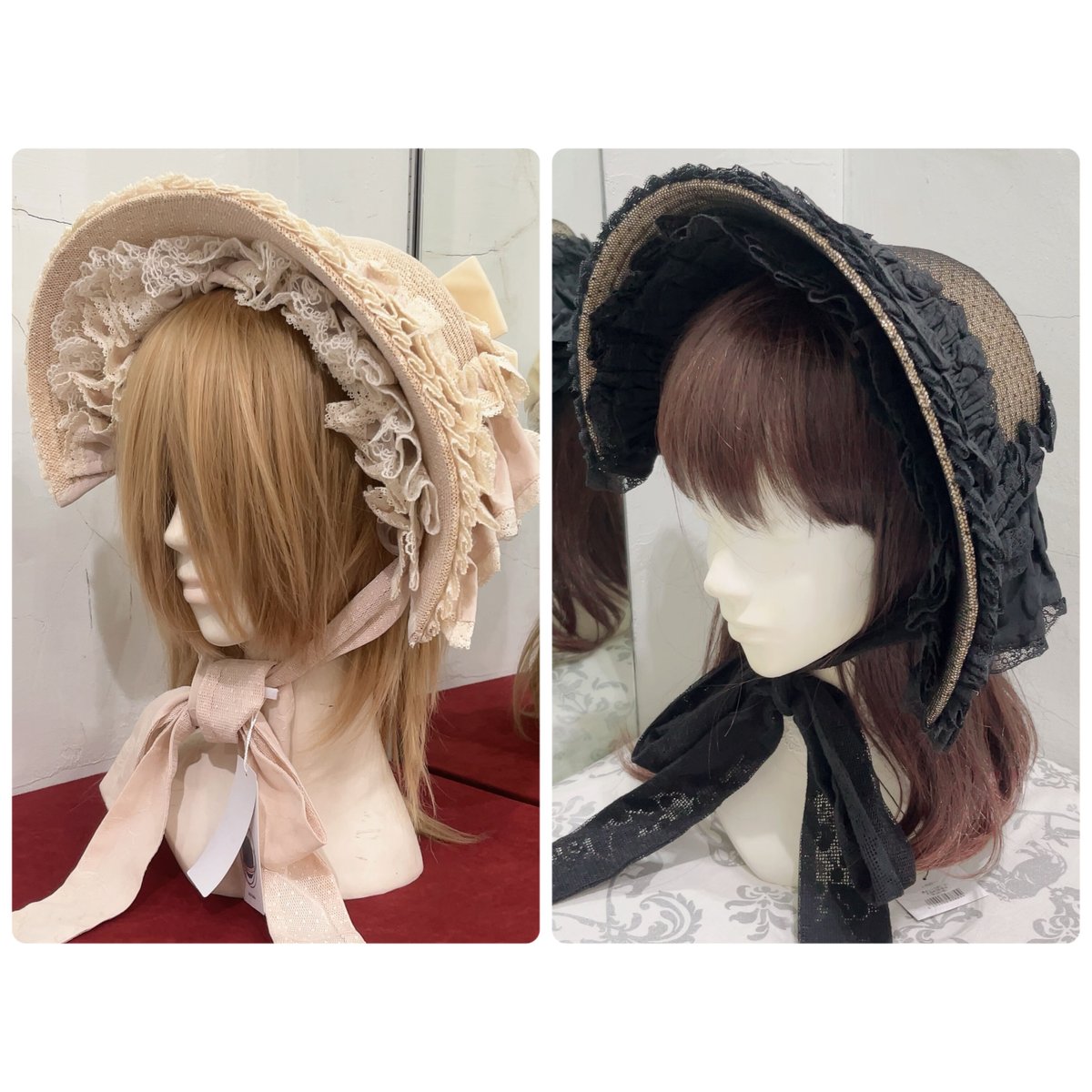Hoshibako ブラック ゴスロリ ボンネット 星箱works 星箱Works】西洋人形魔法 ボンネット | KIST ONLINE STORE
