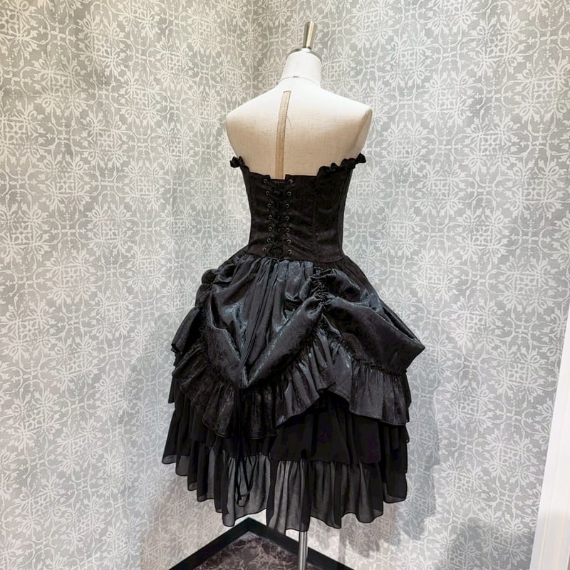 アトリエピエロ　Bustle Corset Dress Black Bustle Corset JSK Black｜東京ロリィタ-TOKYO LOLITA｜ロリータ