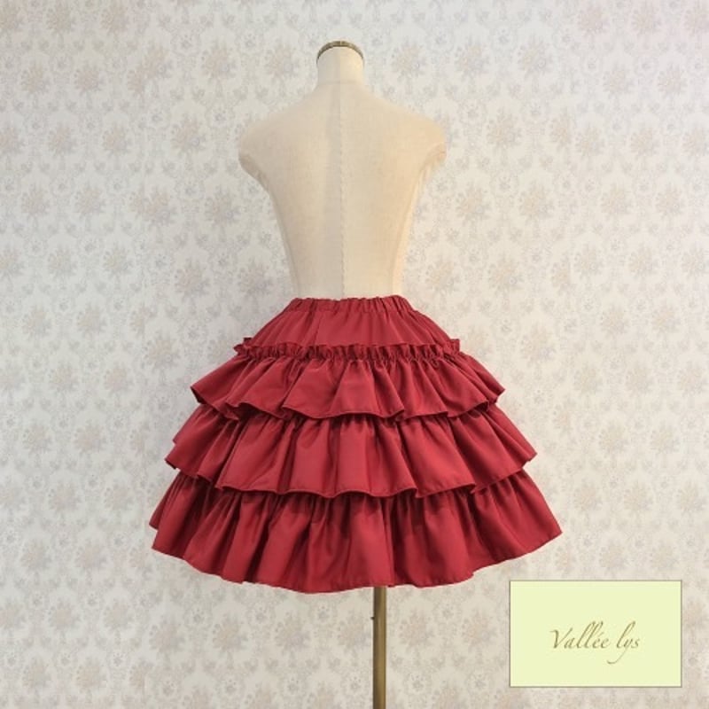 ATELIER BOZ /LAPIN AGILL スカート フリル ワインレッド（LAPIN AGILL 