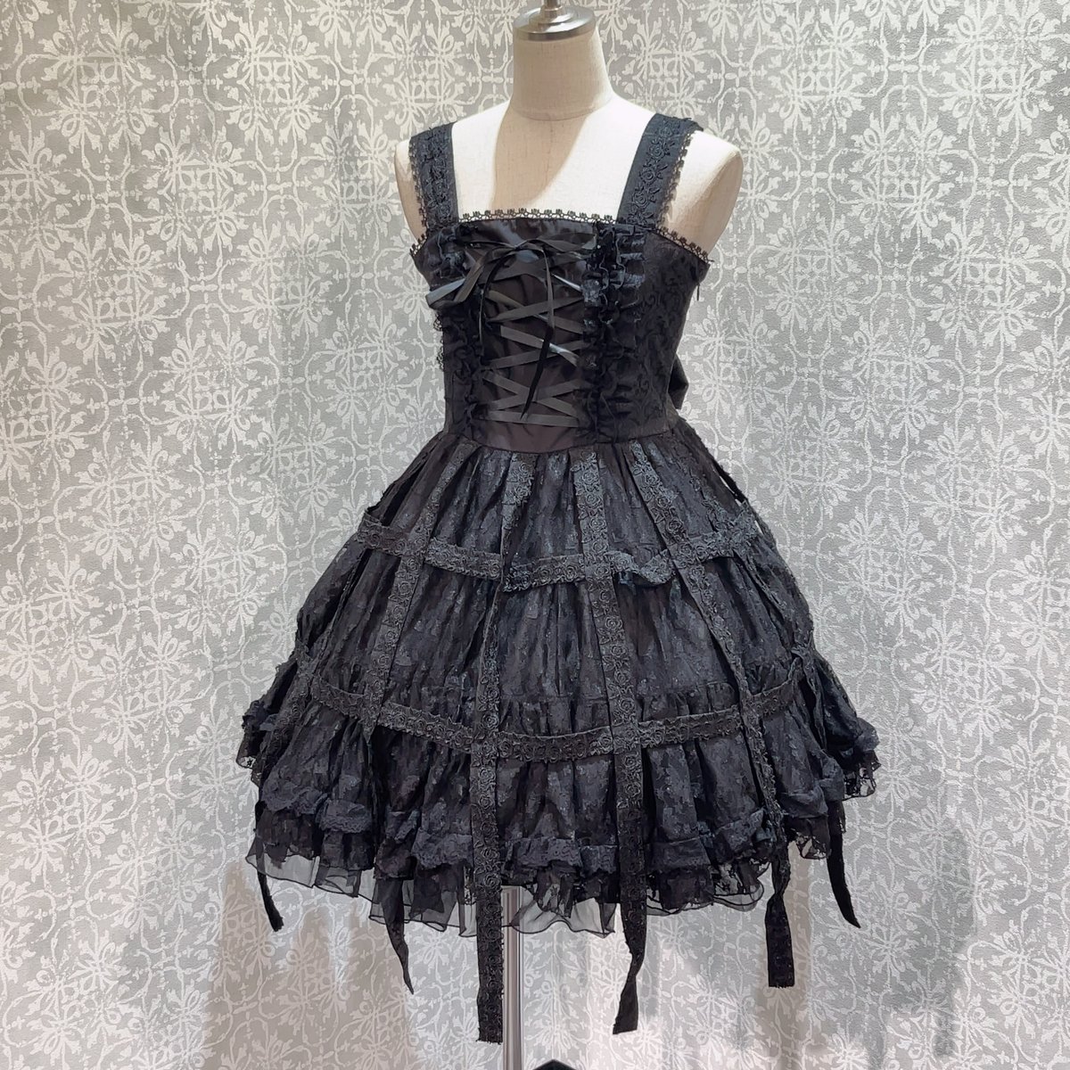 h.NAOTO】Rose Bird Cage Dress/CNF34-O067 BK/M |
