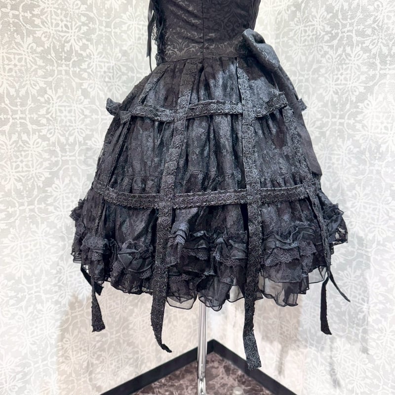 h.NAOTO】Rose Bird Cage Dress/CNF34-0067 BK/M |