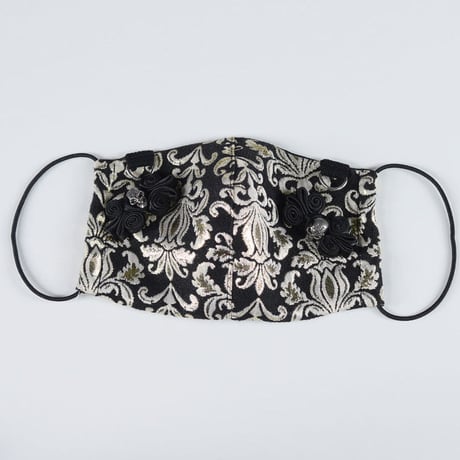 【h.NAOTO】 Jacquard tassel Mask Wear / CNF30-G208 GLD/M