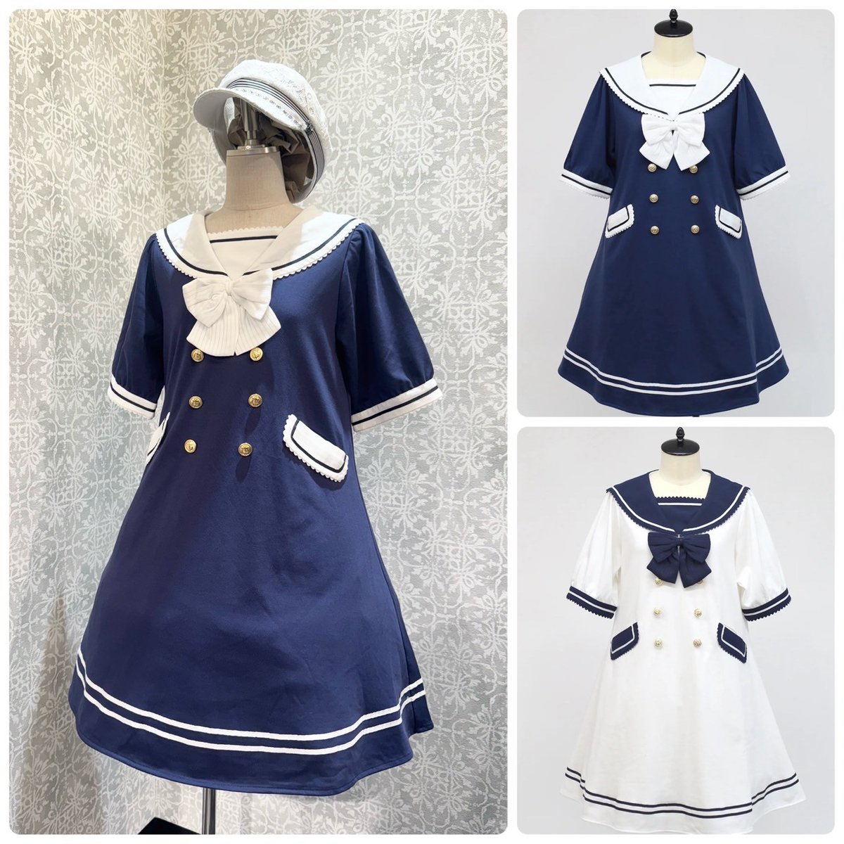 Amavel】 セーラーAラインワンピース/125190615 | KIST ONLINE