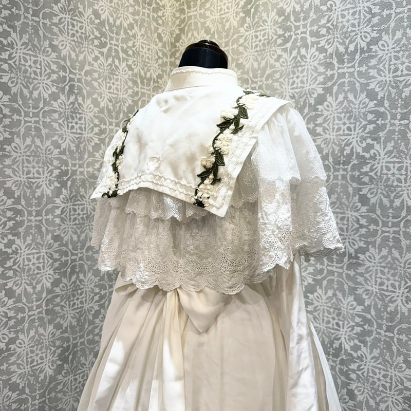 星箱Works】スズランの谷 モチーフレースワンピース(白・Mサイズ  