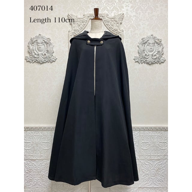 MIHOMATSUDA フード付きロングマント 黒 110cm MIHO MATSUDA】マント/407014【お取り寄せアイテム】 | KIST ONLI