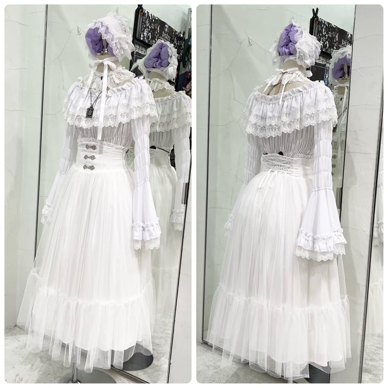 ATELIER-PIERROT】Shirring princess sleeve blous ATELIER-PIERROT】Shirring princess sleeve blous
